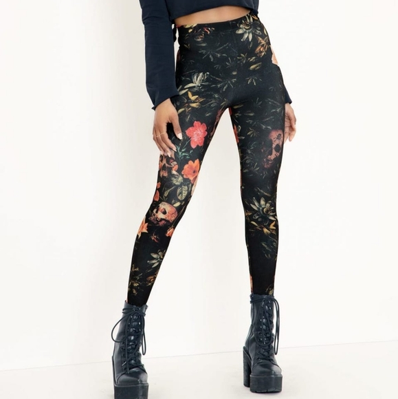 Blackmilk Pants - Blackmilk Toastie Garden of the Dead Leggings